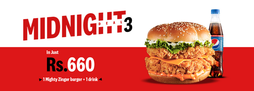 Kfc clearance pakistan menu